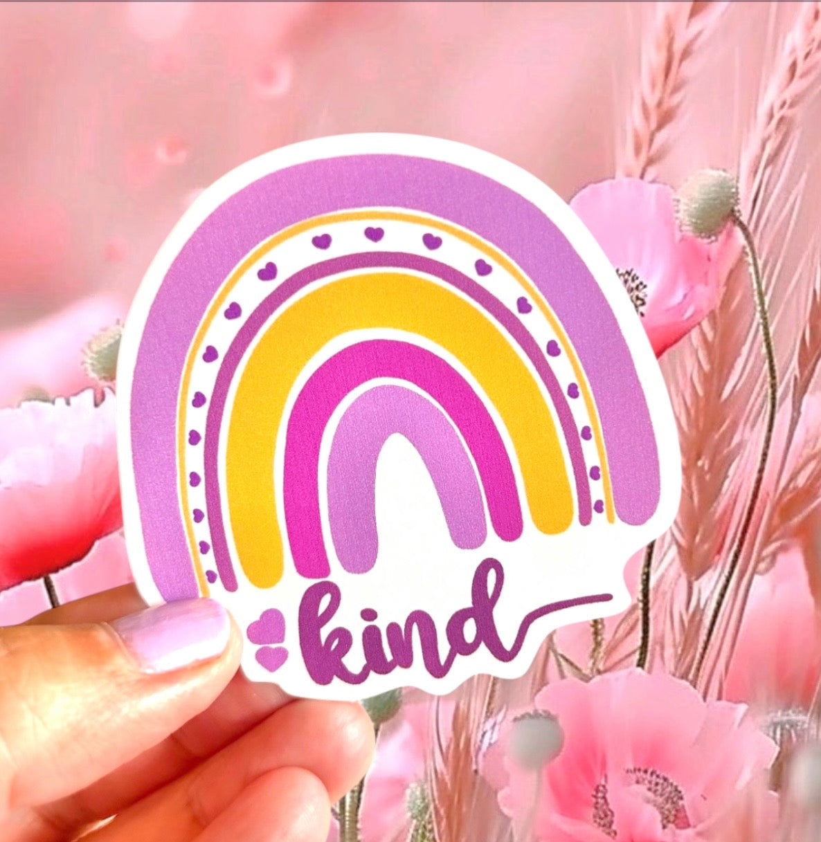 Kind Rainbow Vinyl Sticker