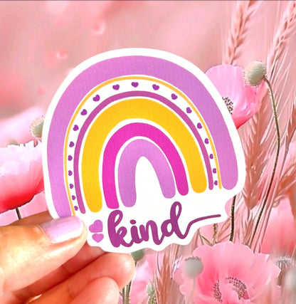 Kind Rainbow Vinyl Sticker