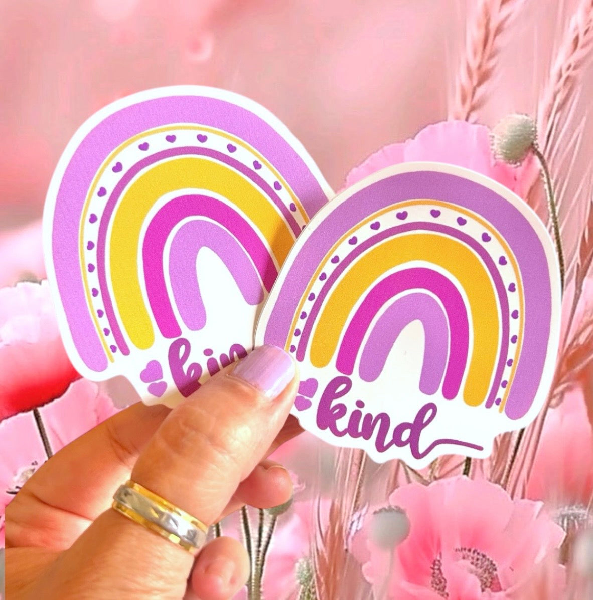 Kind Rainbow Vinyl Sticker