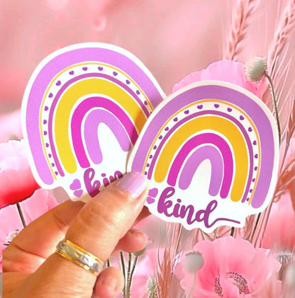 Kind Rainbow Vinyl Sticker