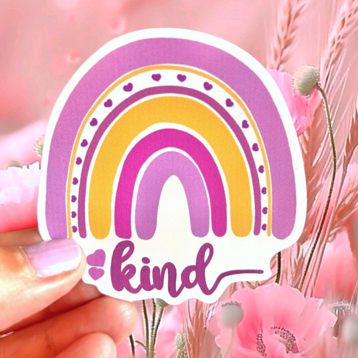 Kind Rainbow Vinyl Sticker