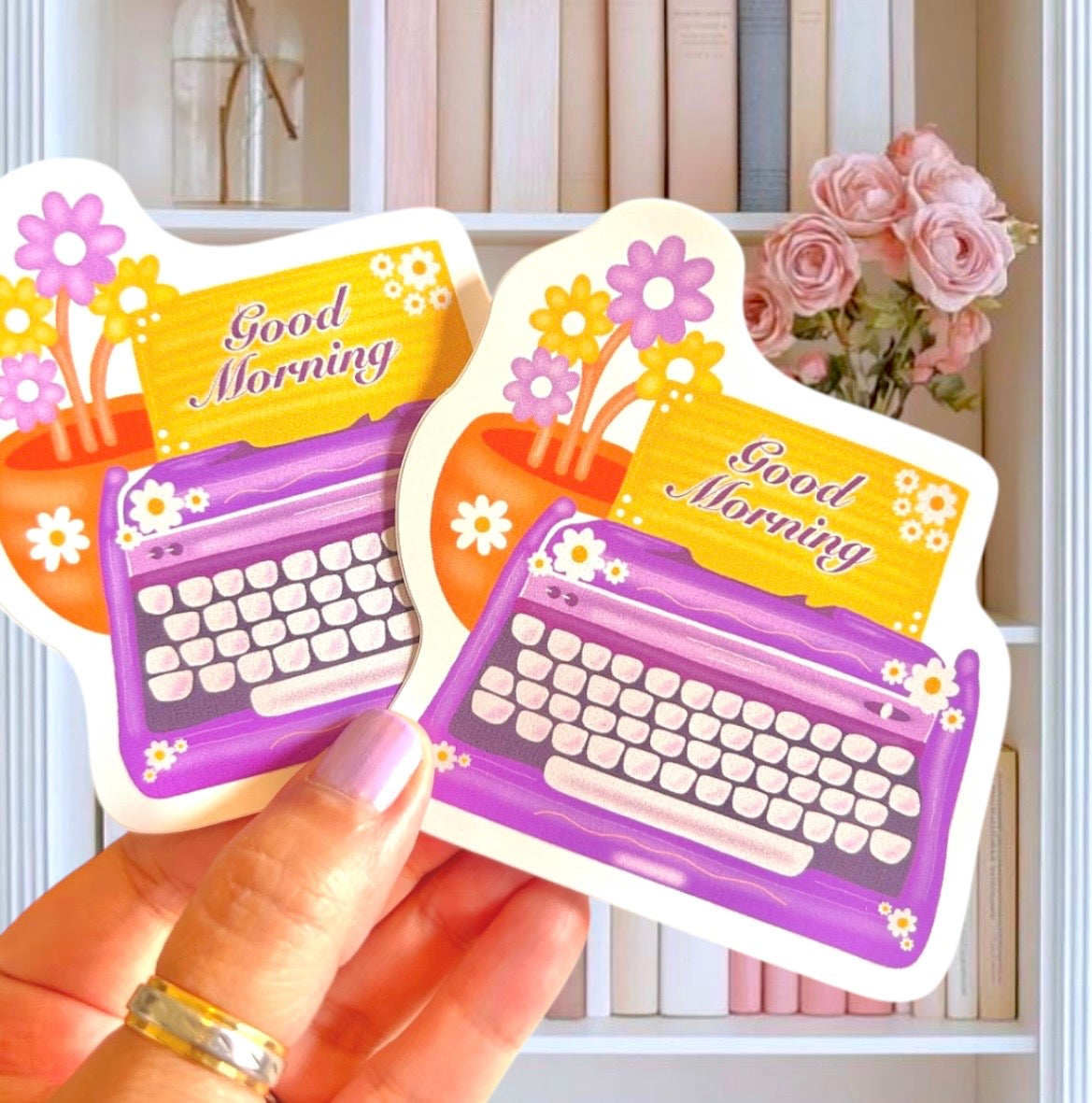 Typewriter Good Morning Sticker