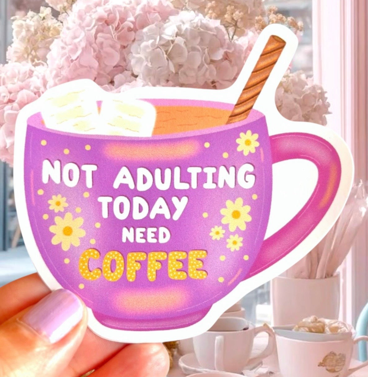 Not Today - Need Coffee Sticker