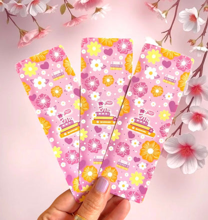 Bookworm in Flowers Bookmarks