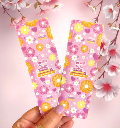 Bookworm in Flowers Bookmarks