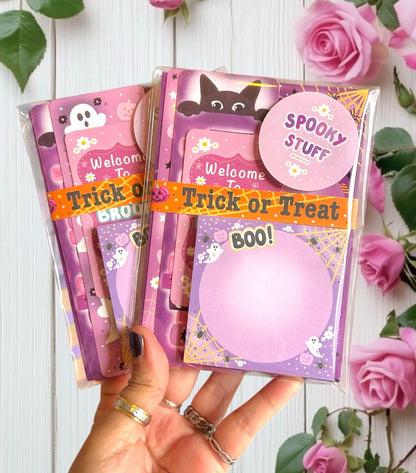 Halloween Stationery Bundle Set + FREE HALLOWEEN CARD