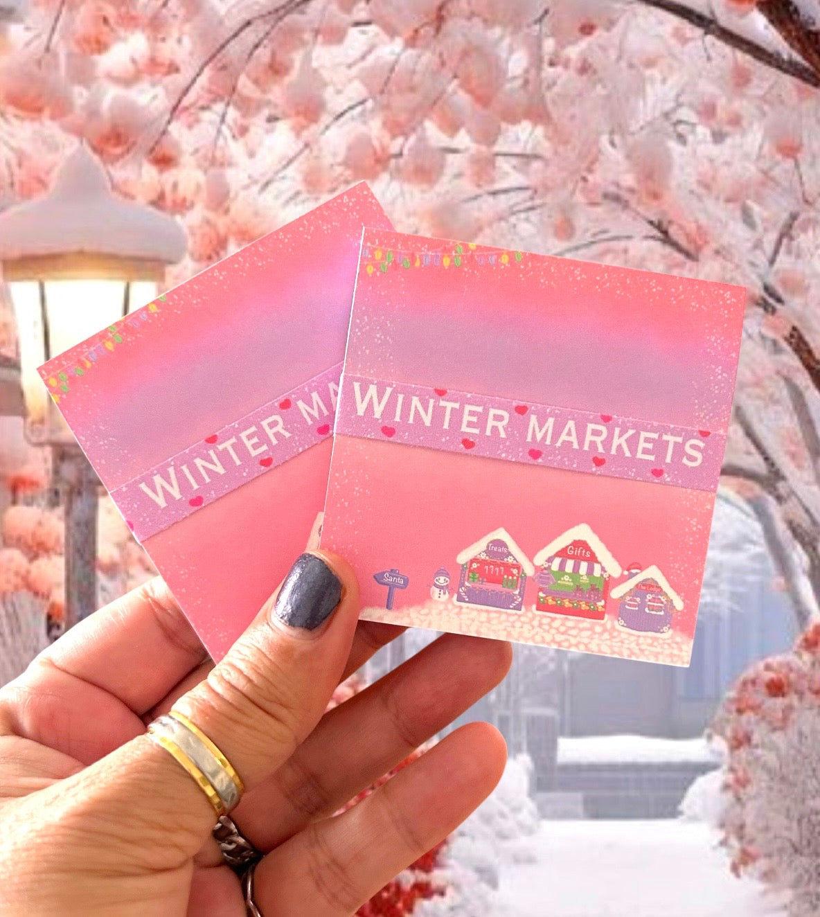 Winter Markets sticky notes