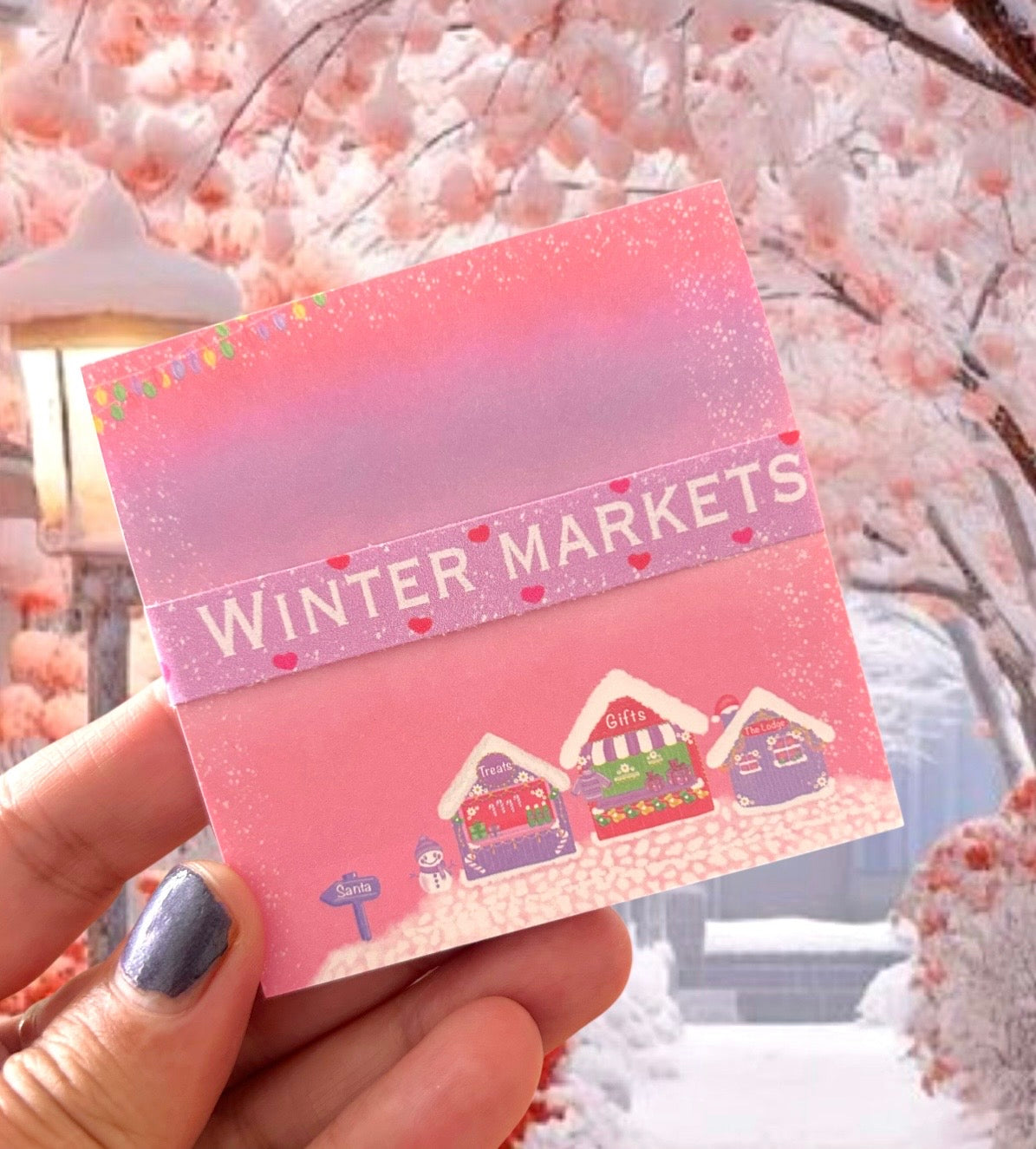 Winter Markets sticky notes