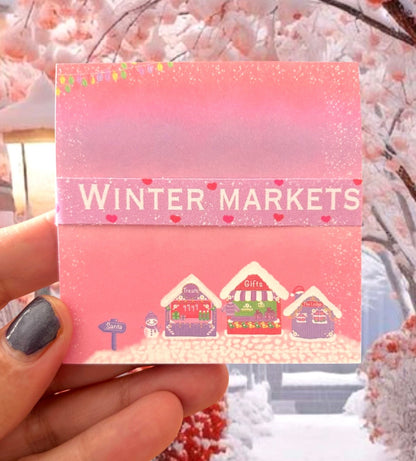 Winter Markets sticky notes