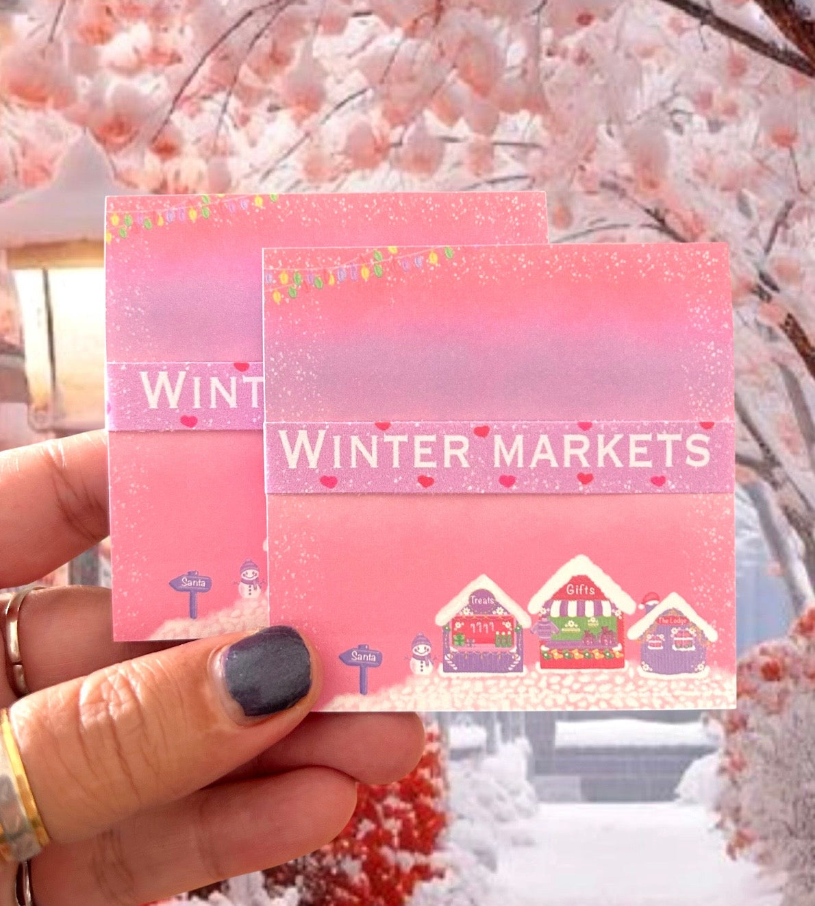 Winter Markets sticky notes