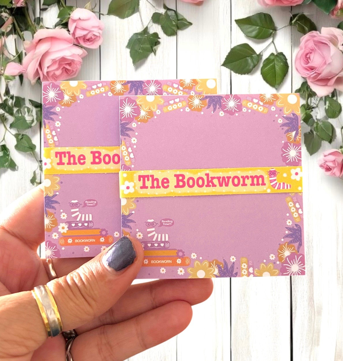Bookworm Reading Time Sticky Notes