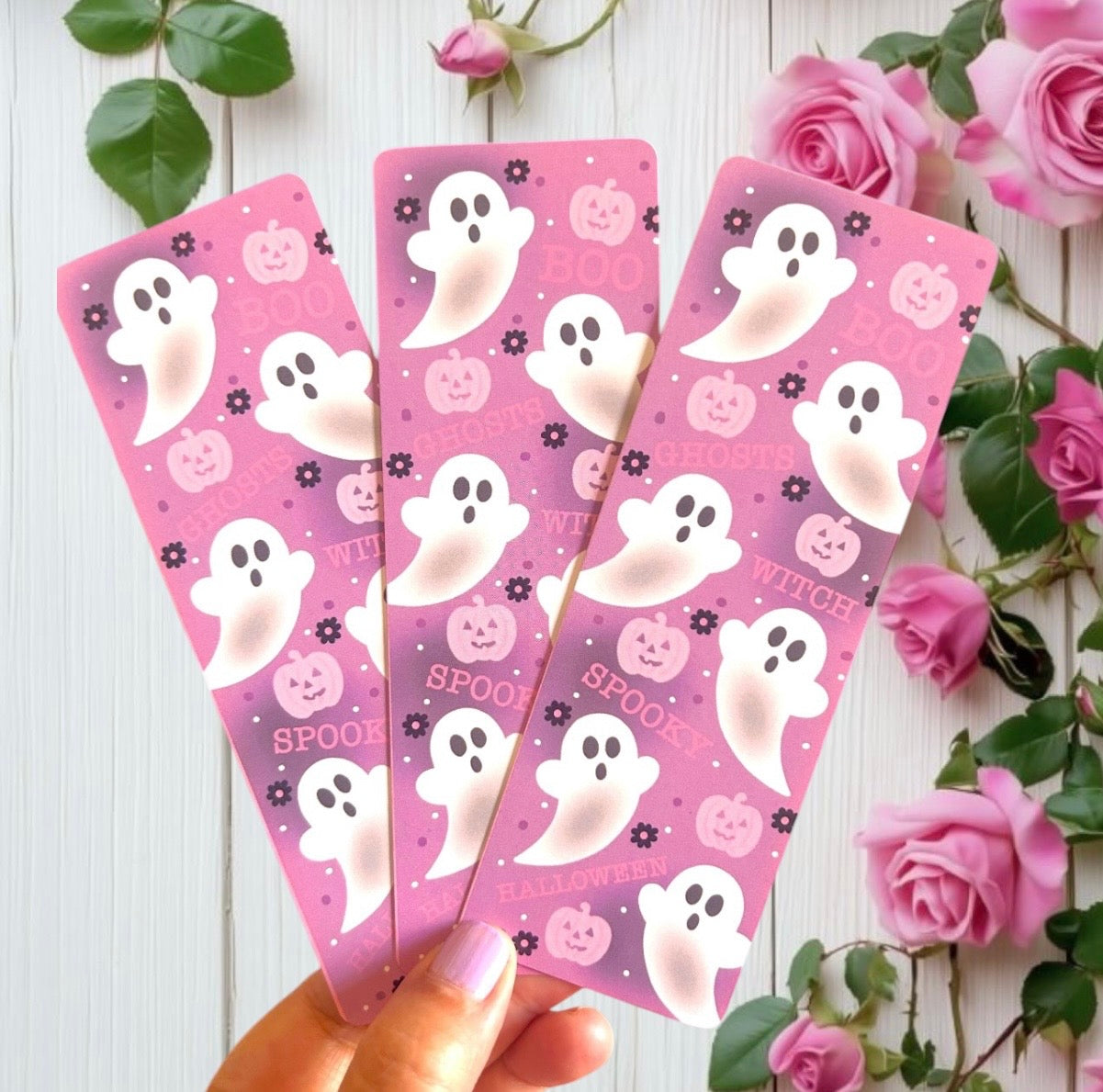 Boo Ghost Halloween Bookmarks
