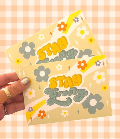 Stay Groovy Greeting Cards