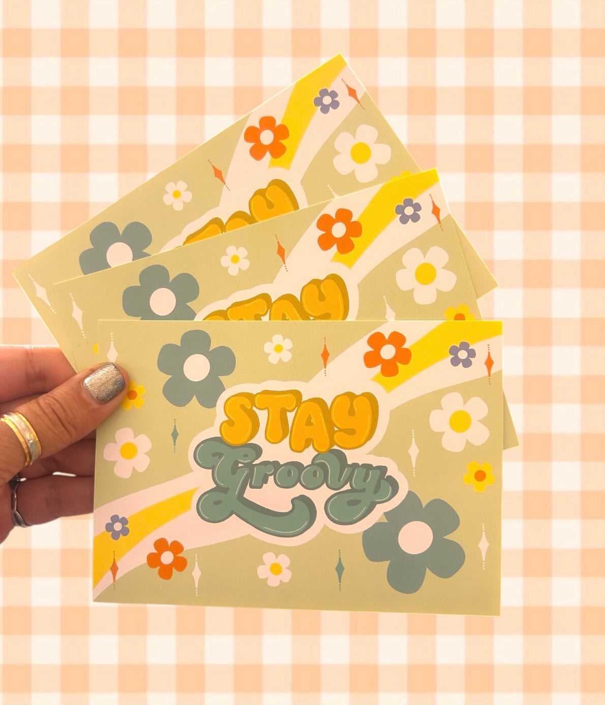 Stay Groovy Greeting Cards