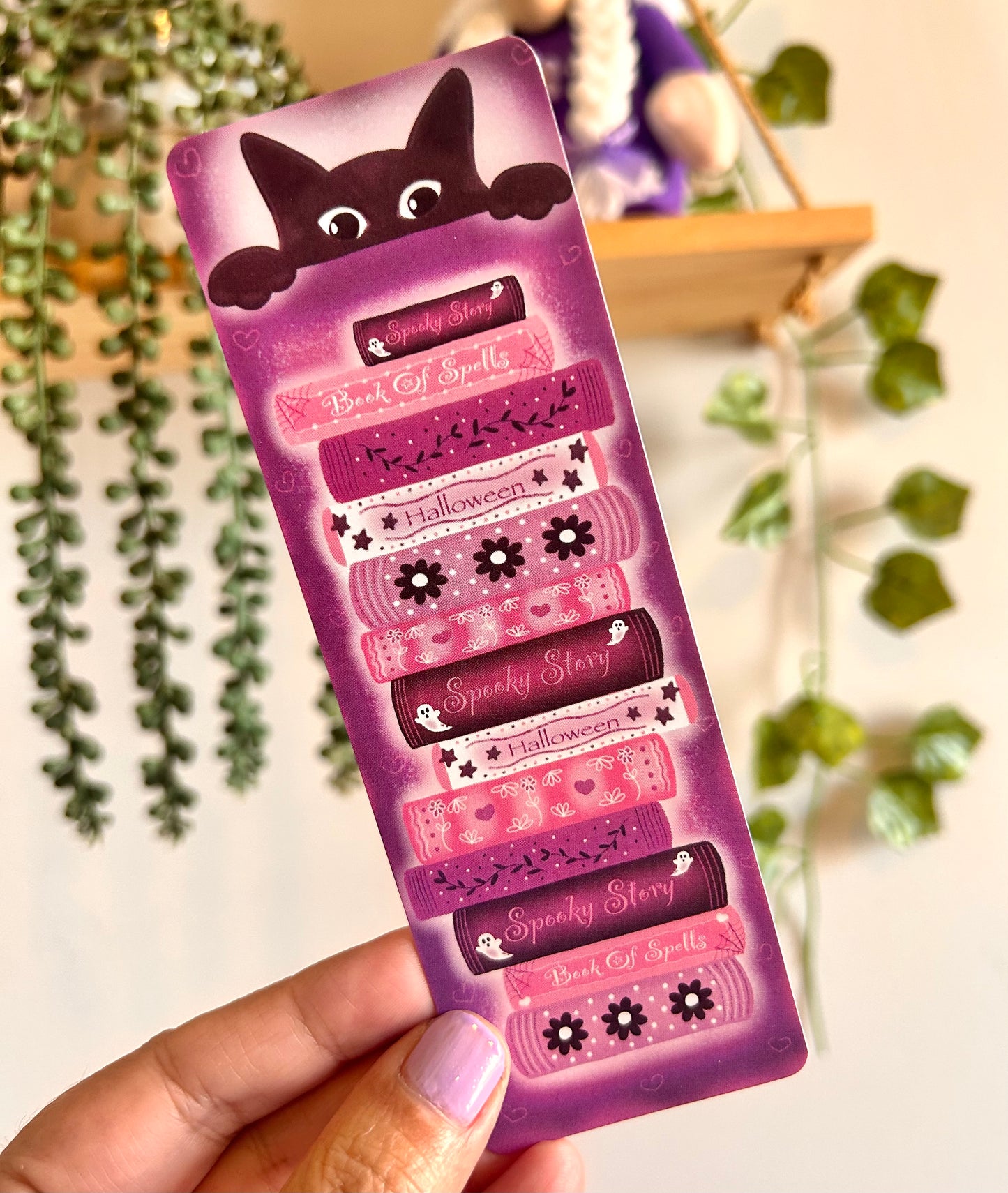 Black Cat Halloween Bookmark