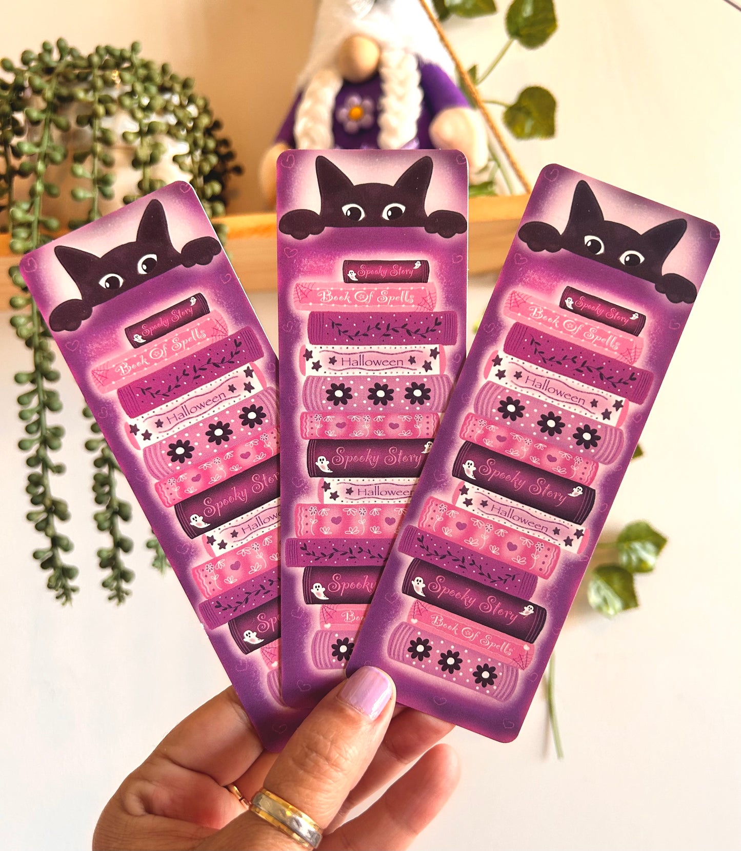 Black Cat Halloween Bookmark