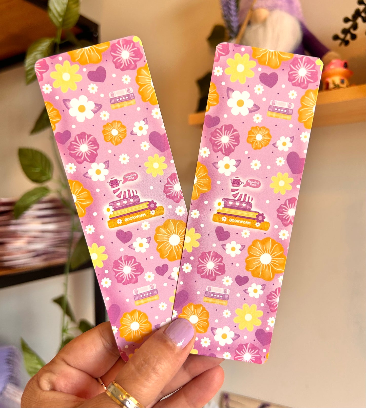 Reading Time Bookworm Bookmarks