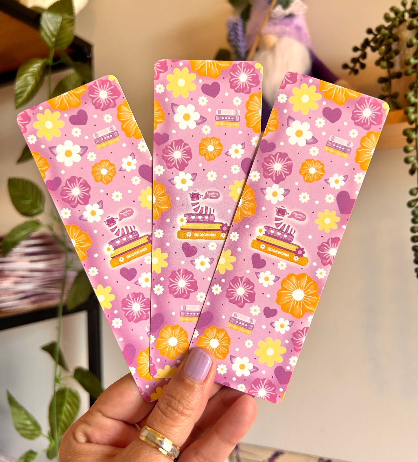 Reading Time Bookworm Bookmarks