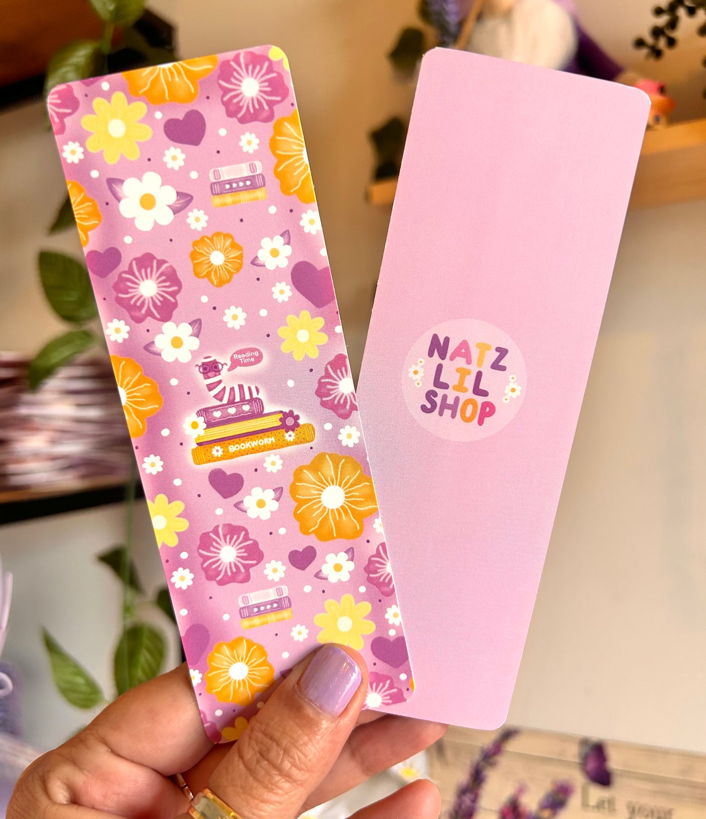 Reading Time Bookworm Bookmarks