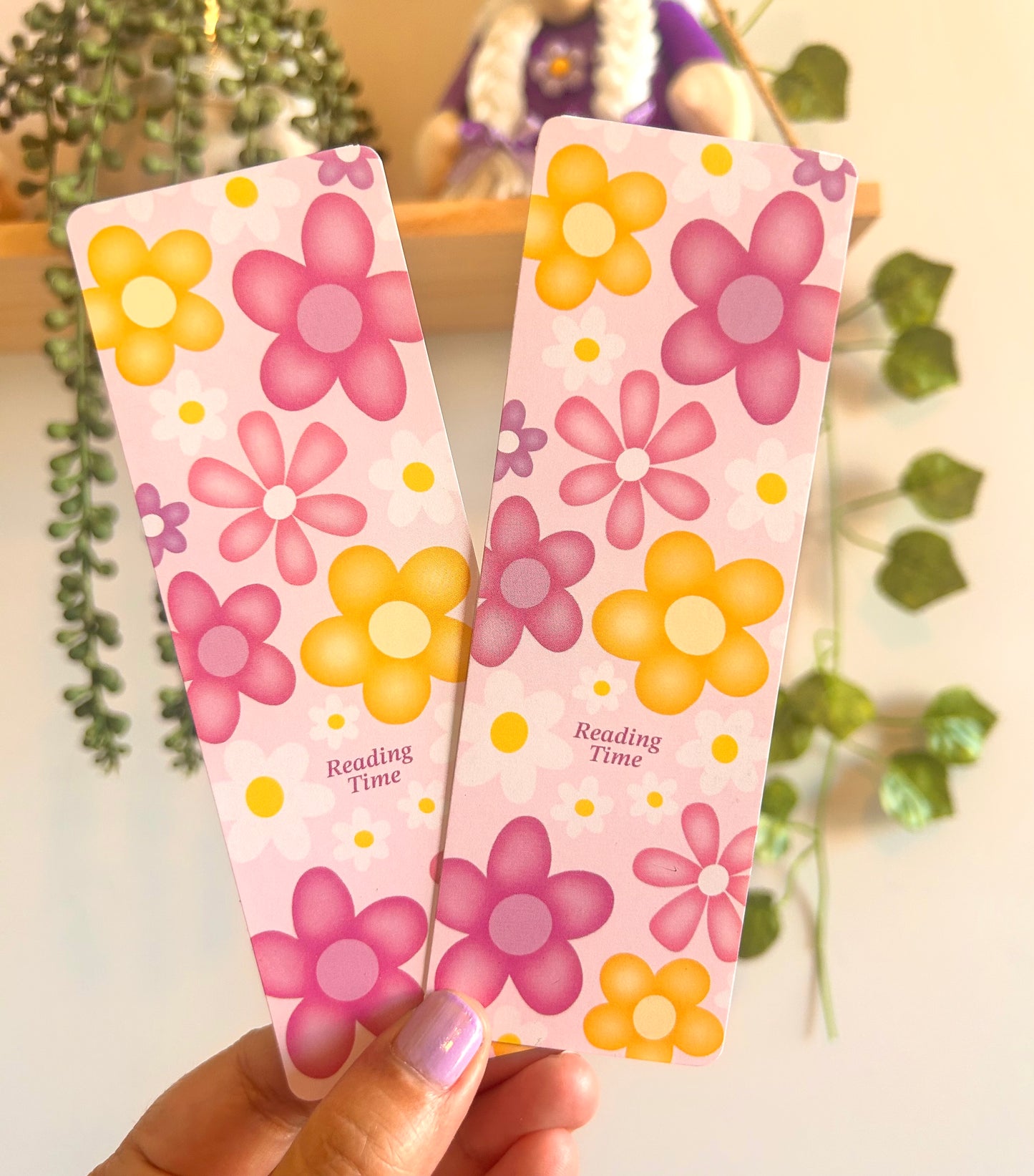 Floral Reading Time Bookmarks
