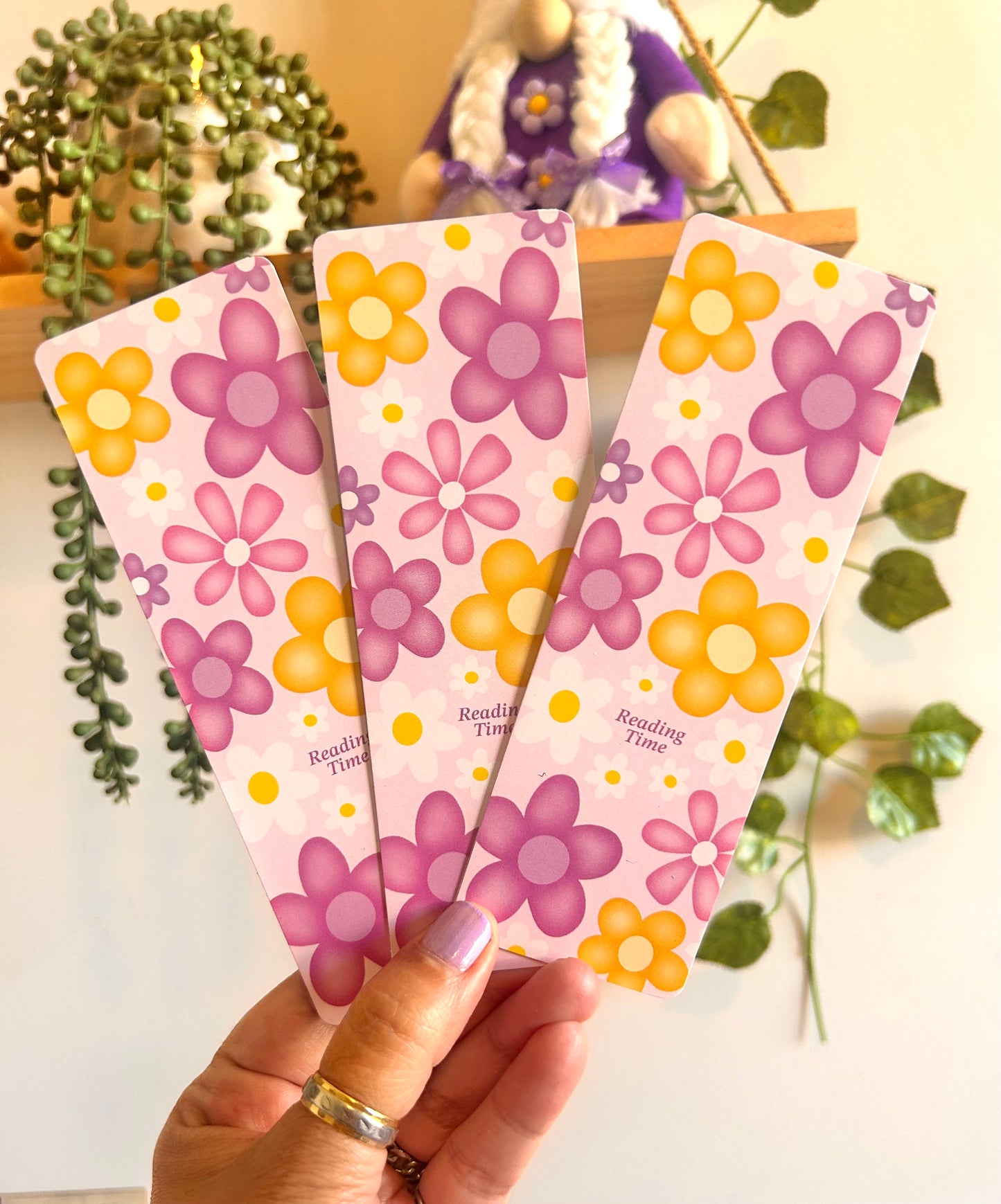 Floral Reading Time Bookmarks