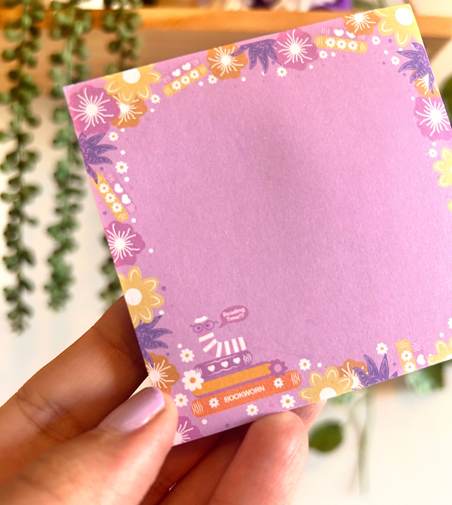 Bookworm Reading Time Sticky Notes