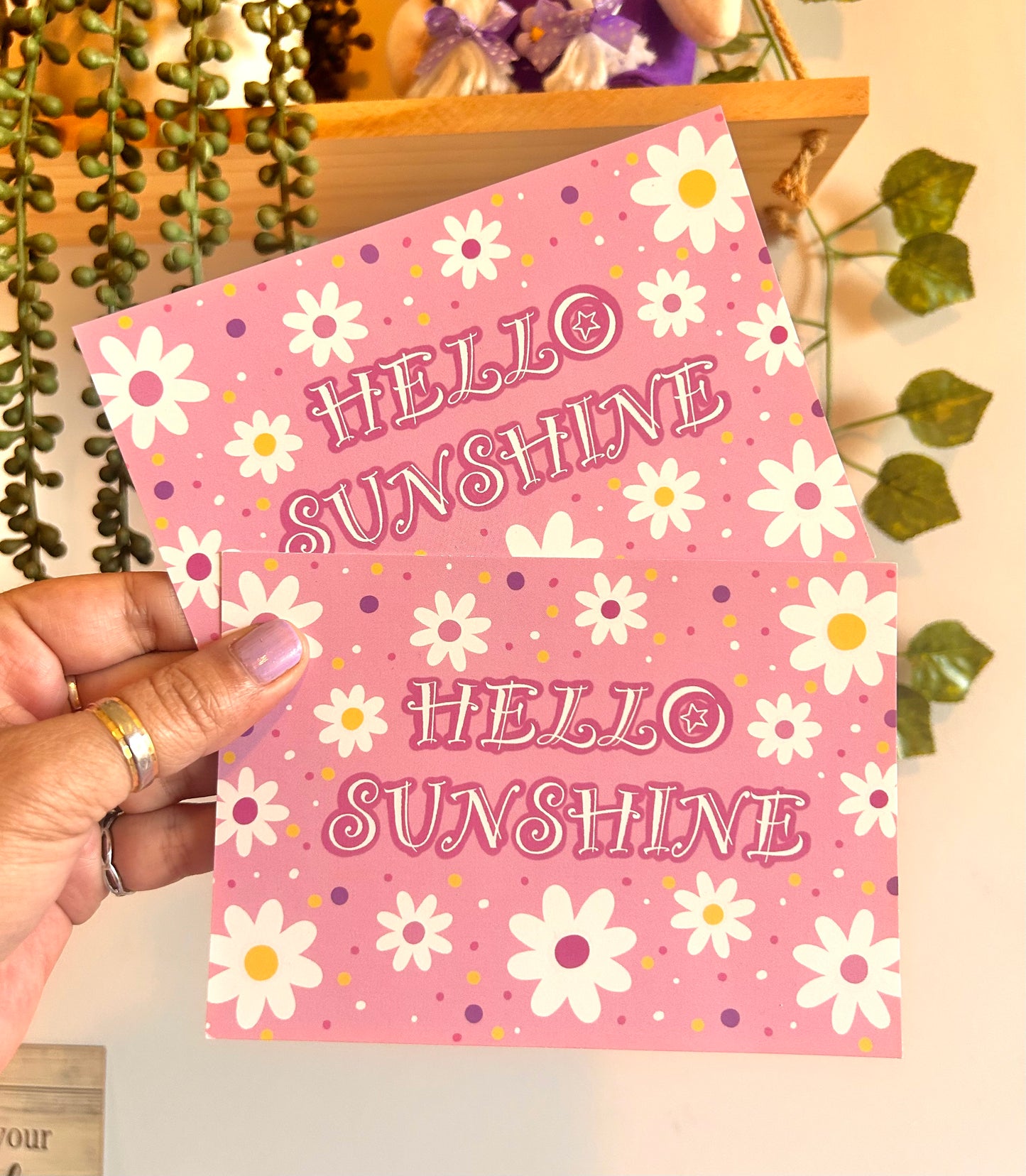 Floral Hello Sunshine Postcards