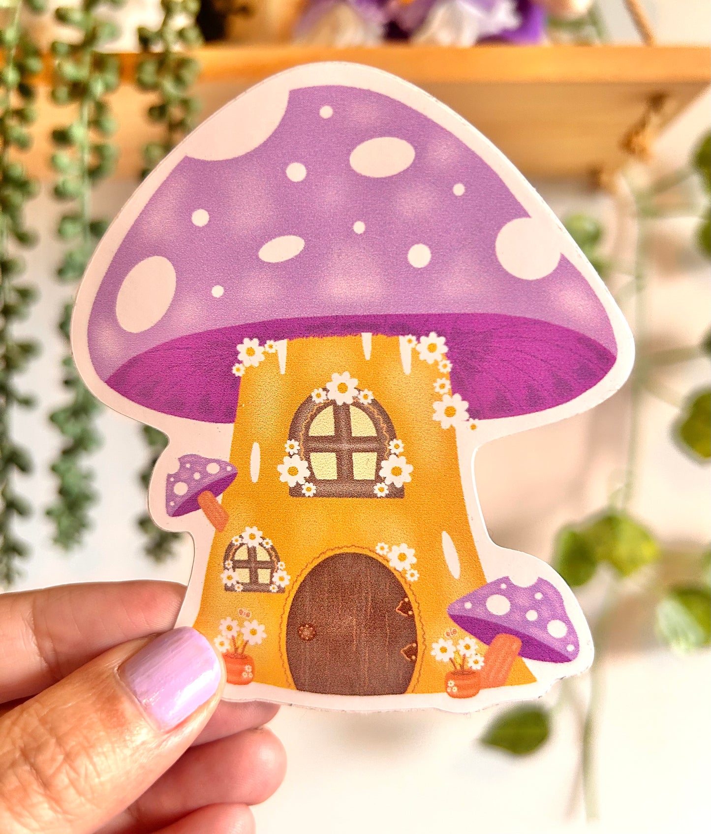 Mushroom Cottage Vinyl Sticker