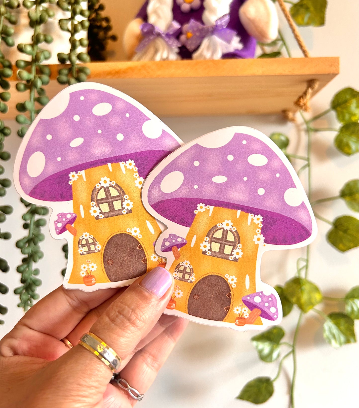 Mushroom Cottage Vinyl Sticker