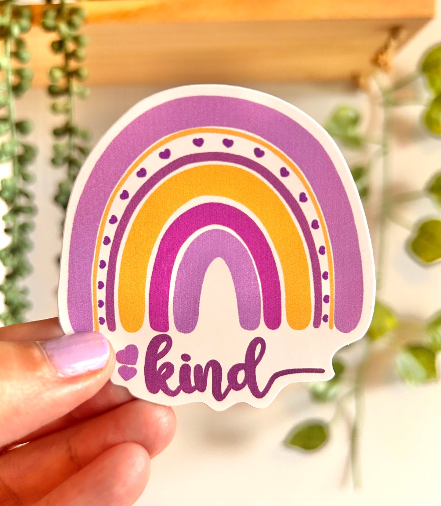 Kind Rainbow Vinyl Sticker