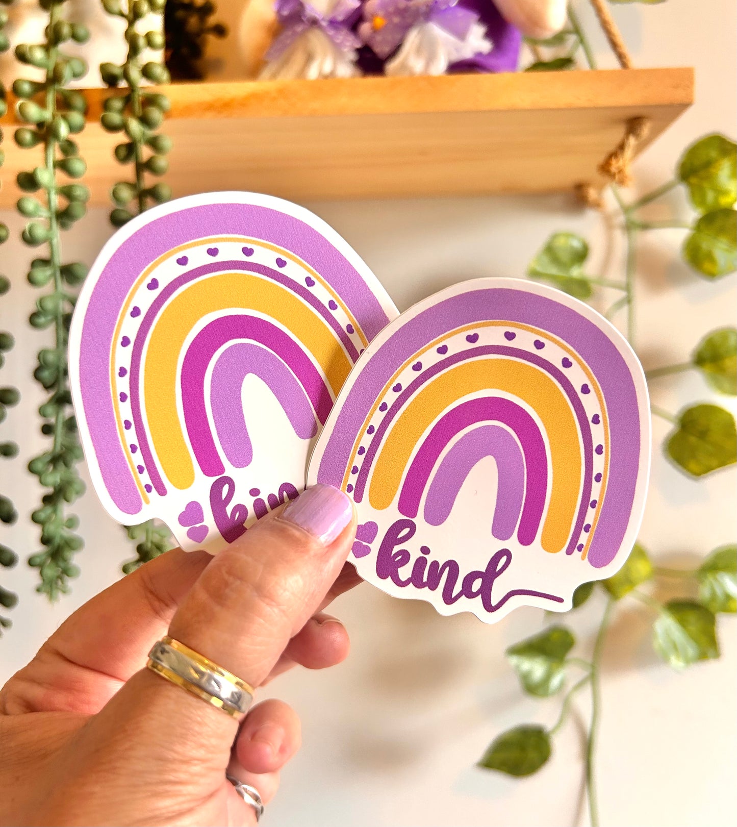 Kind Rainbow Vinyl Sticker
