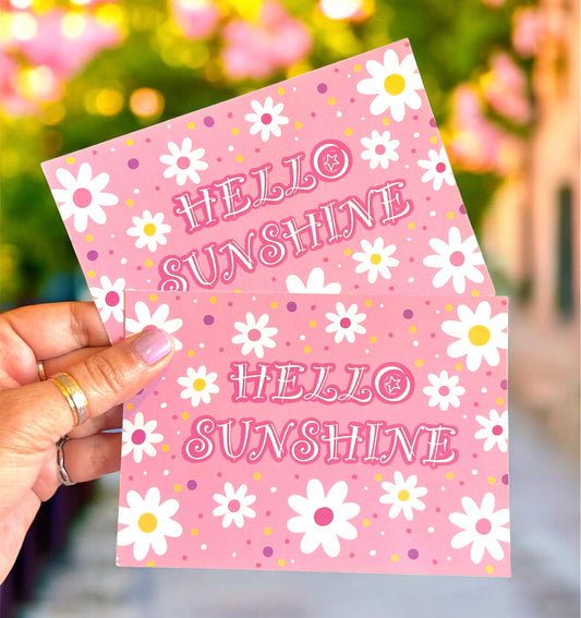 Floral Hello Sunshine Postcards