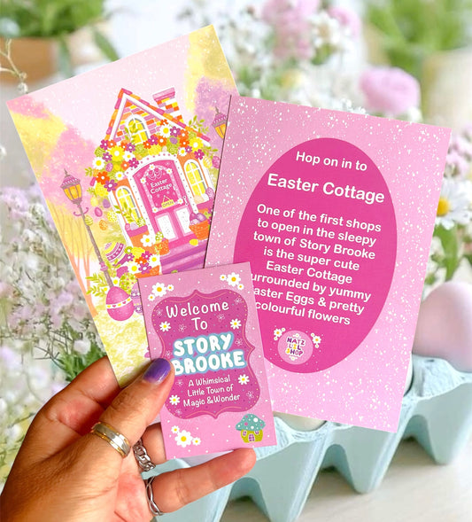Easter Cottage Greeting Card