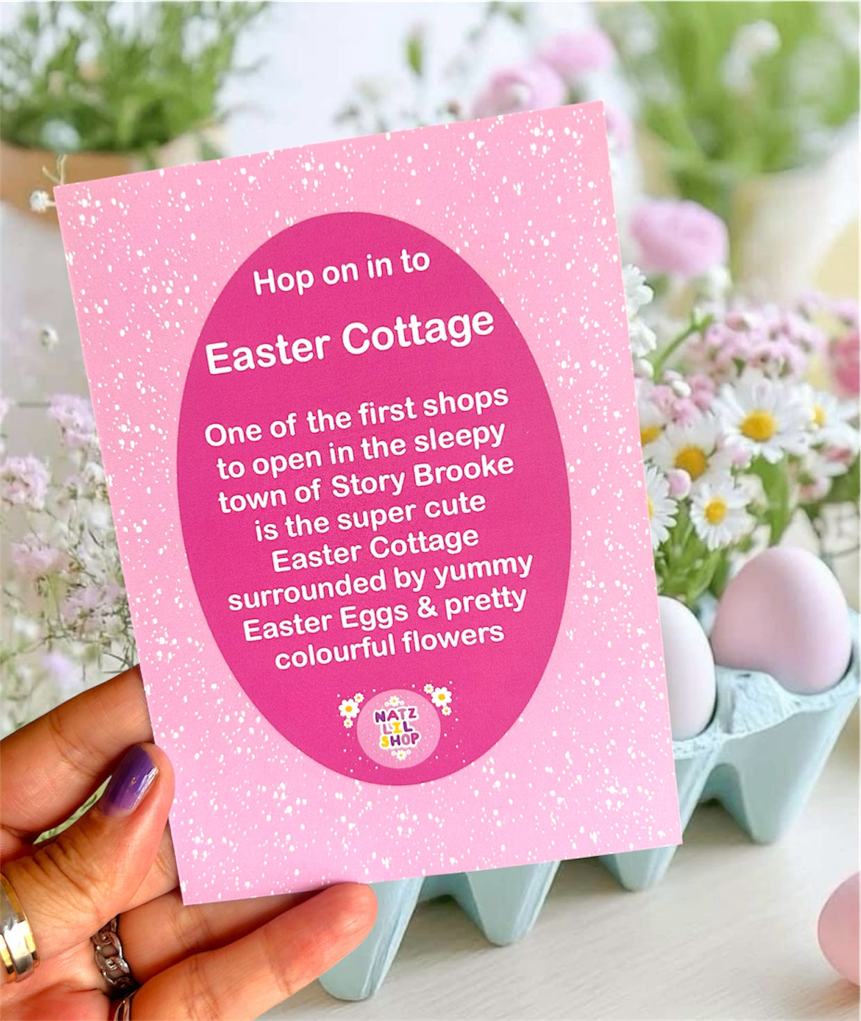 Easter Cottage Greeting Card